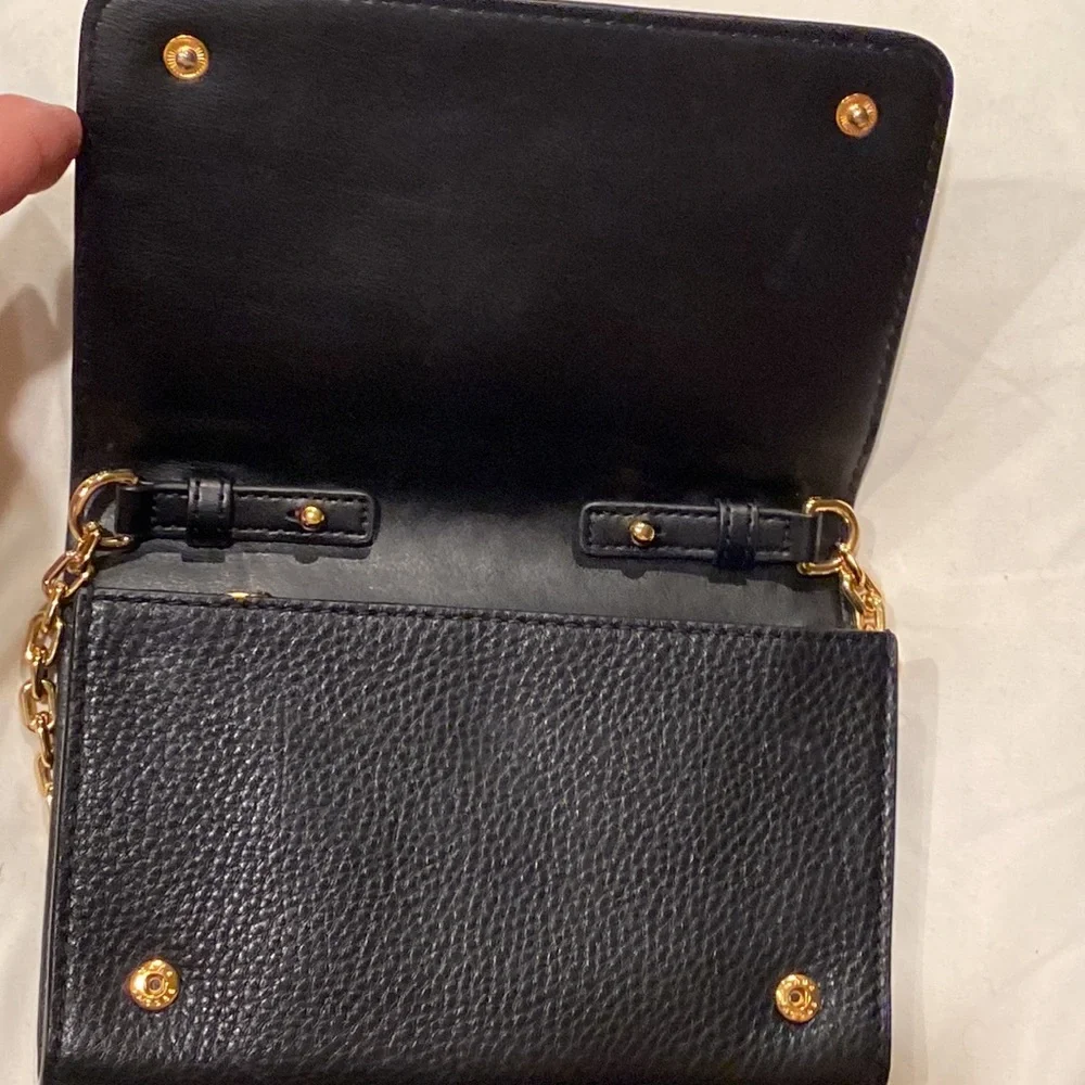 MARC JACOBS NEW YORK EMPIRE CITY WALLET CROSBODY BAG PURSE GOLD CHAIN - Picture 12 of 16